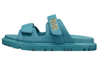DIOR DiorAct EVA Leather Patchwork Slip Resistant Slide Slippers Women's Blue