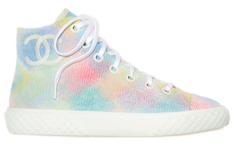 CHANEL Women's Printed Fabric Sneaker 'Pastel Multi Color' Women's