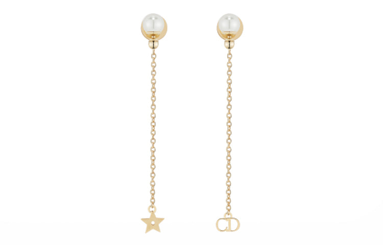 DIOR Metal Stud Earrings Women's