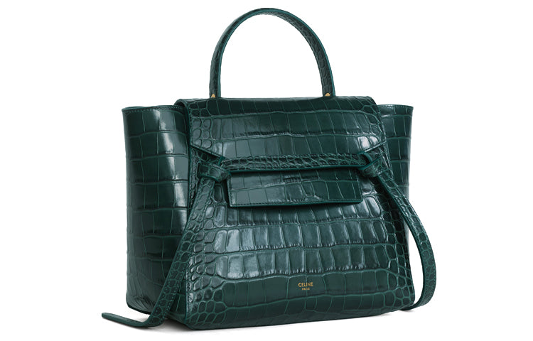 CELINE Belt Cow Leather Shoulder Bag Crossbody Bag Handbag Micro Women's Amazon Green