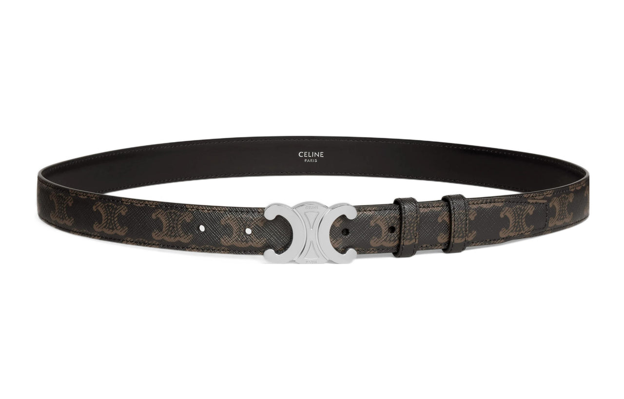CELINE Medium Triomphe Belt In Triomphe Canvas
