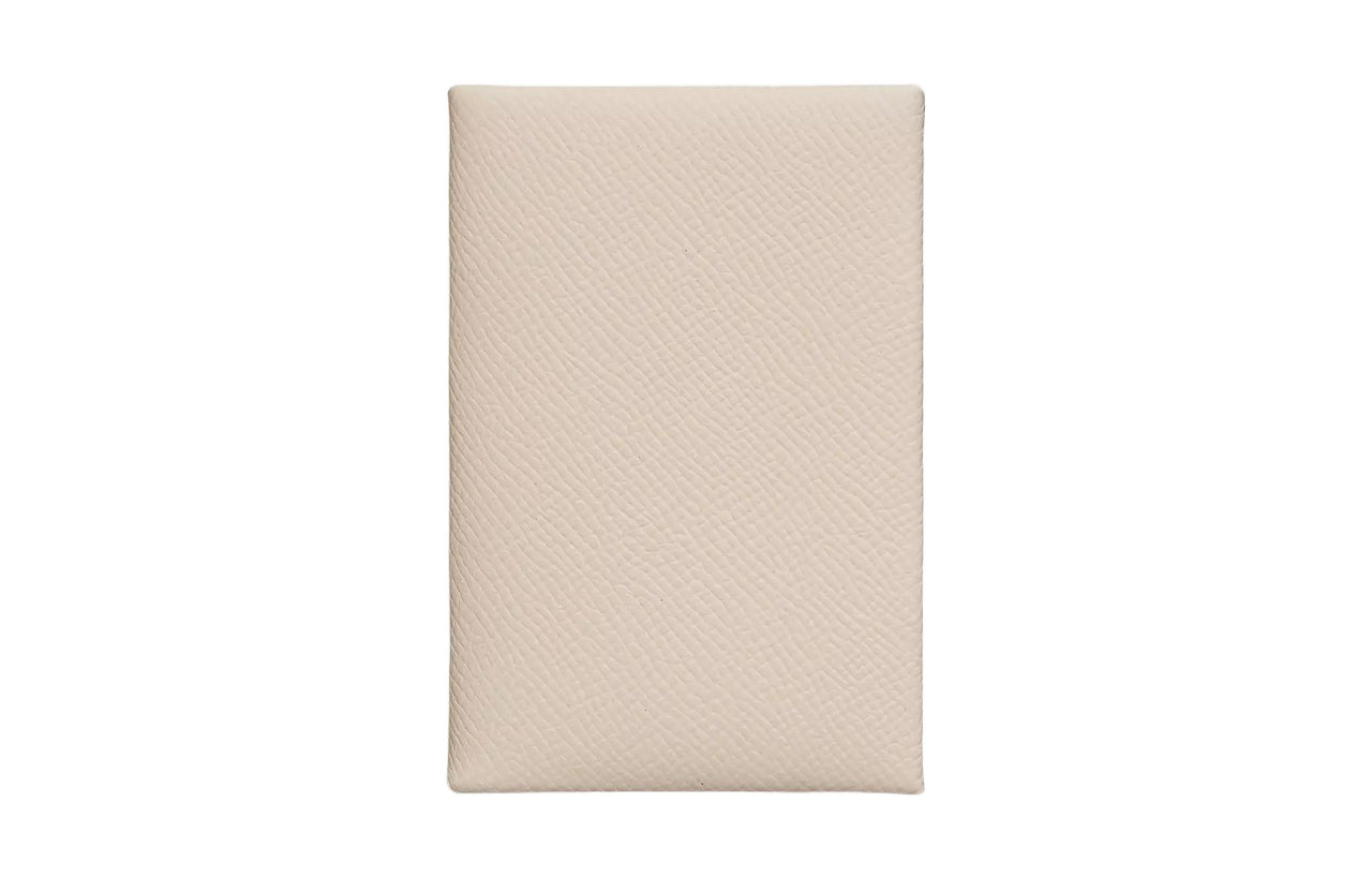 HERMES Calvi Epsom Calfskin Coin Purse Wallets Card Holders Unisex 10 Craie Milkshake White