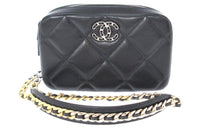 CHANEL 19Bag Lambskin Camera Bags Crossbody Bag Shoulder Bag Women's Black