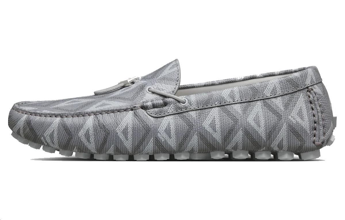 DIOR Mocassin Grey Cd Diamond Leather