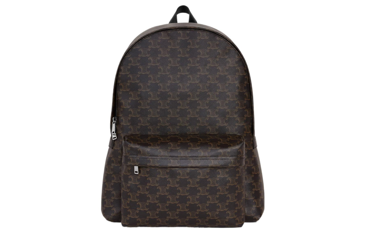 CELINE Cow Leather Backpack Medium Size Men's Black