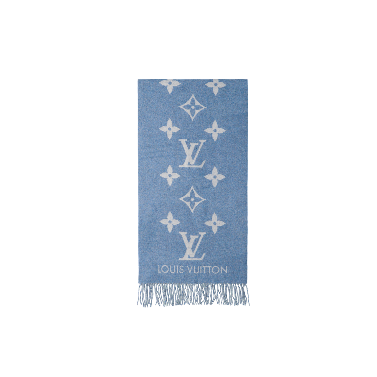 LOUIS VUITTON Knit Scarves Unisex Blue