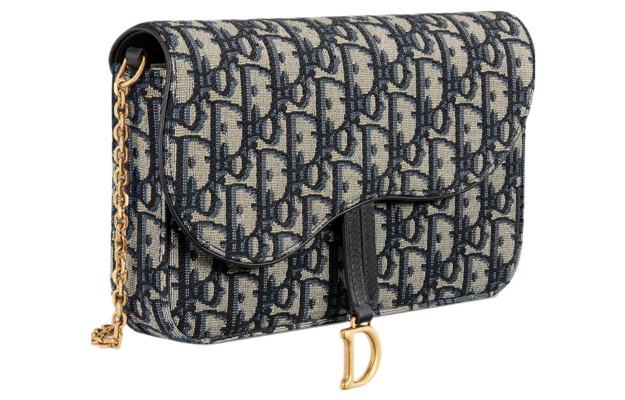 DIOR Fabric Clutch Regular Women's Blue