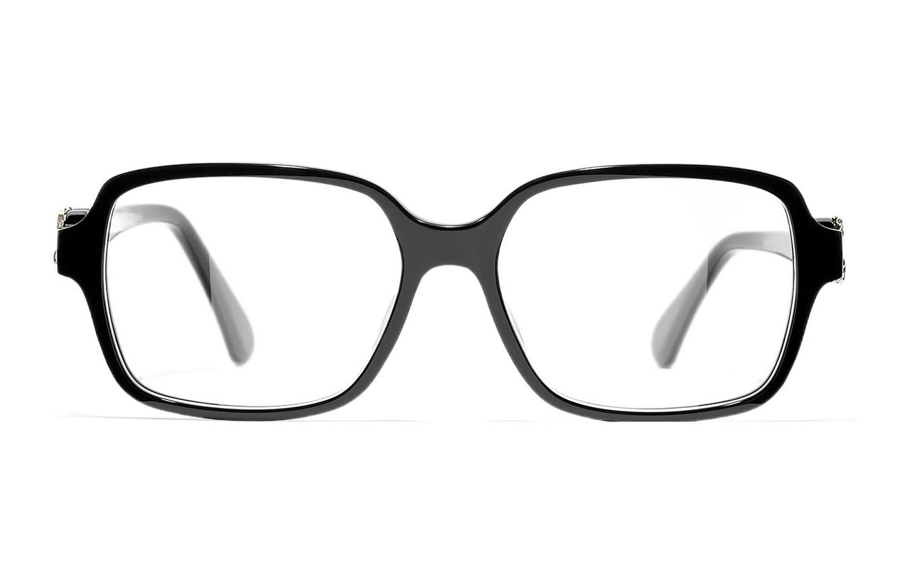 CHANEL Eyeglass Frames Unisex Black