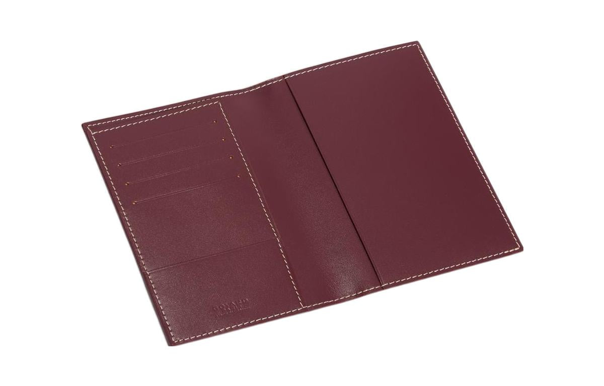 GOYARD Grenelle Canvas With Leather Card Holder Passport Holder Unisex Burgundy