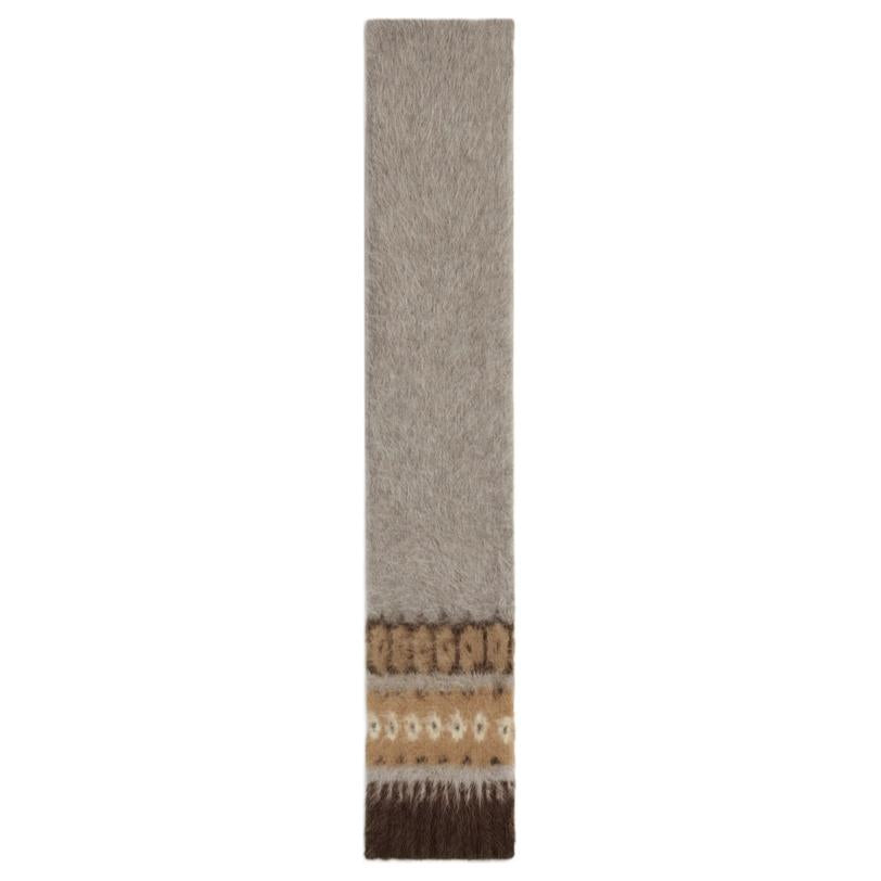 CELINE Scarf In Brushed Fair Isle Alpaca Wool