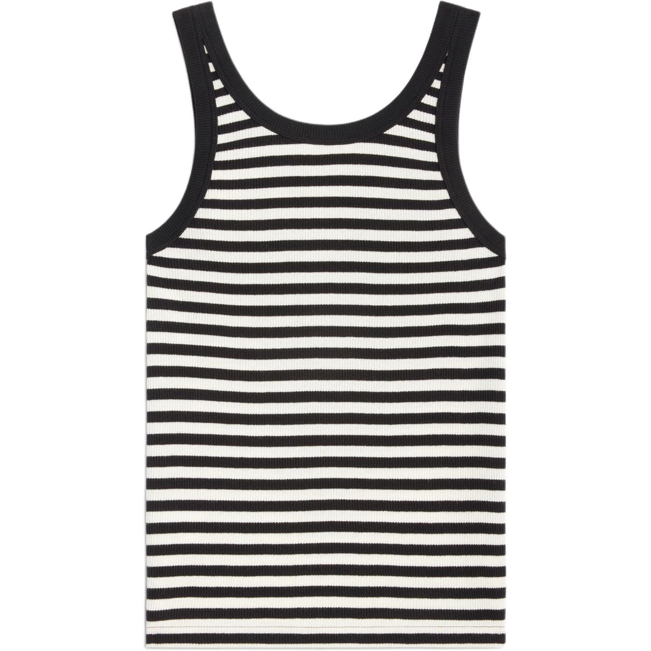 CELINE Marinière Tank Top In Ribbed Cotton Jersey