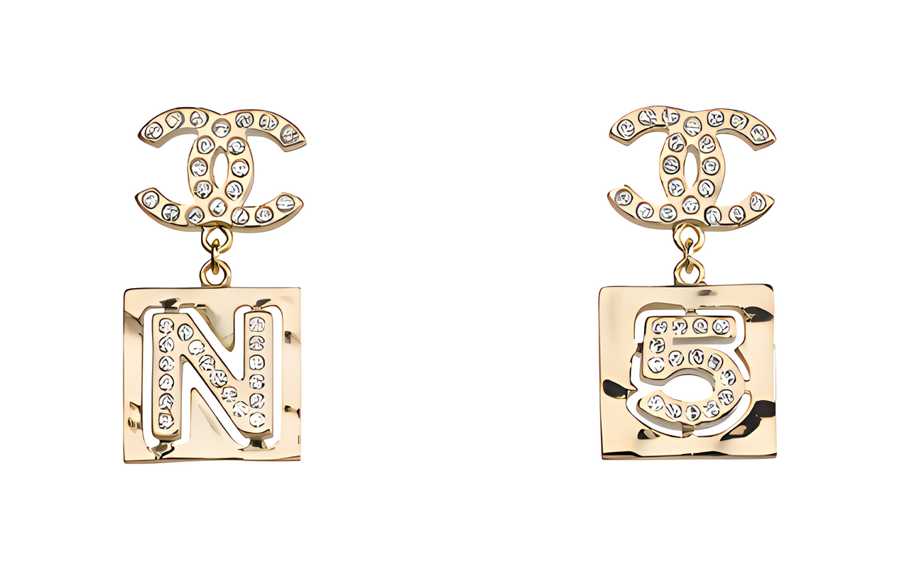 CHANEL Earrings Women's Gold