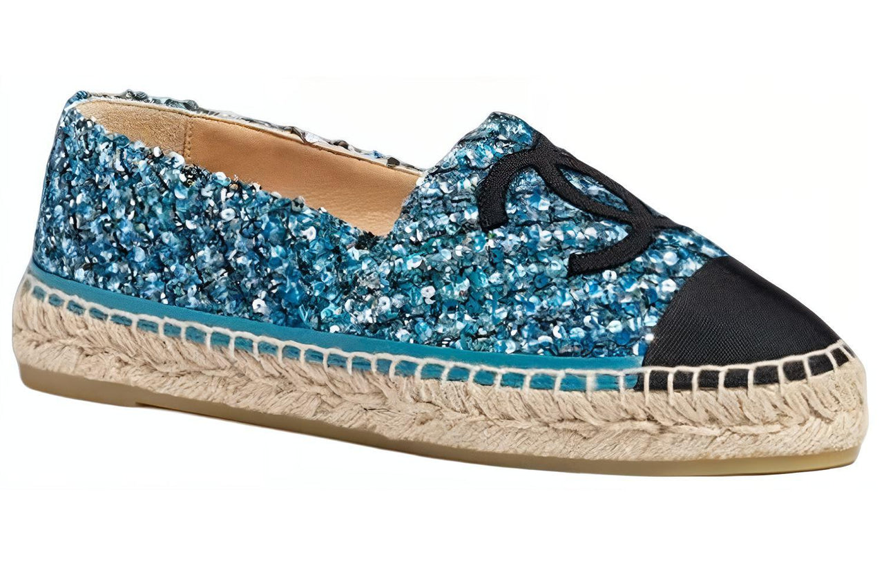 CHANEL Espadrilles Casual Shoes Women's Blue