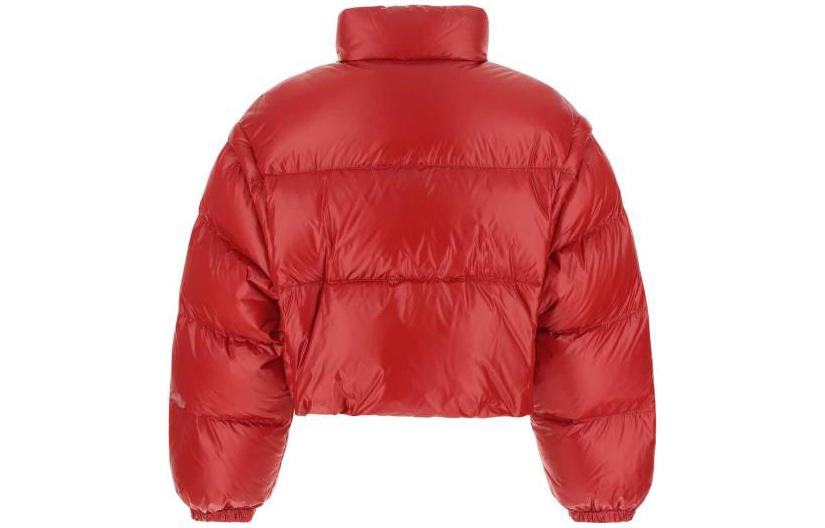 PRADA FW22 Solid Color Stand Collar Loose Fit Down Jacket Women's Red