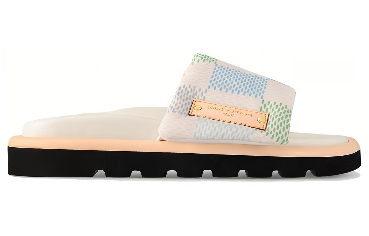 LOUIS VUITTON Slip-Resistant Slide Slippers Women's Light Pink