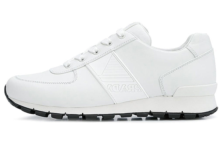 PRADA Cushioning Anti-Slip And Wear-Resistant Support Lightweight Low-Top Sports Casual Shoes Men's White