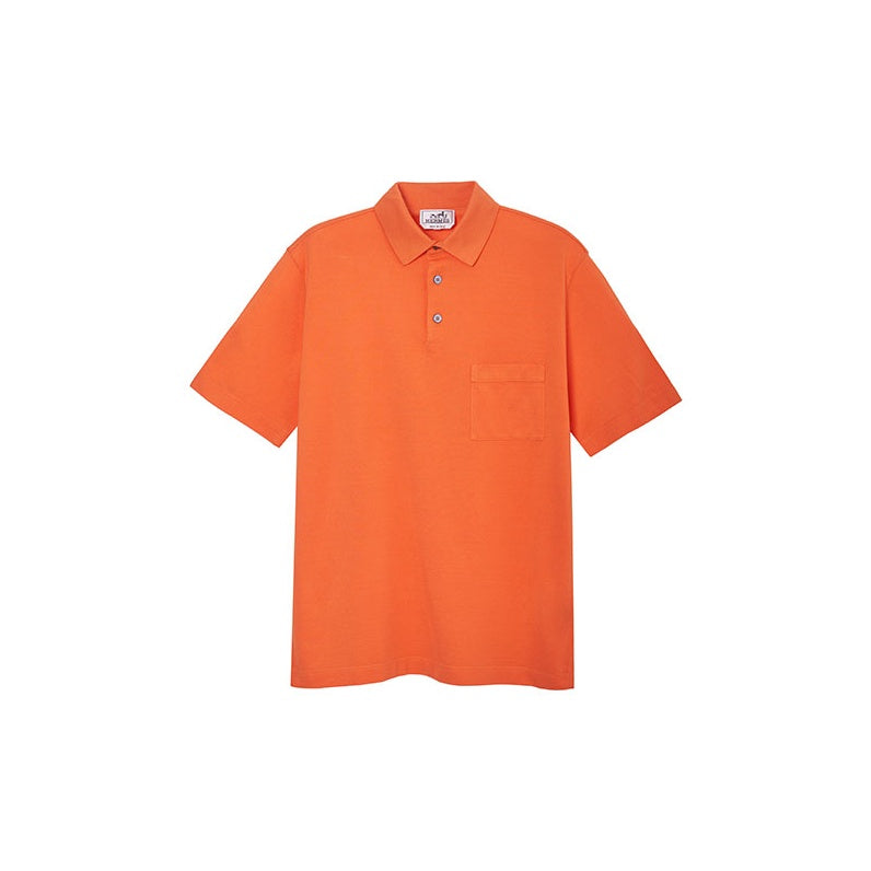 HERMES SS21 Polo Shirt Men's Orange