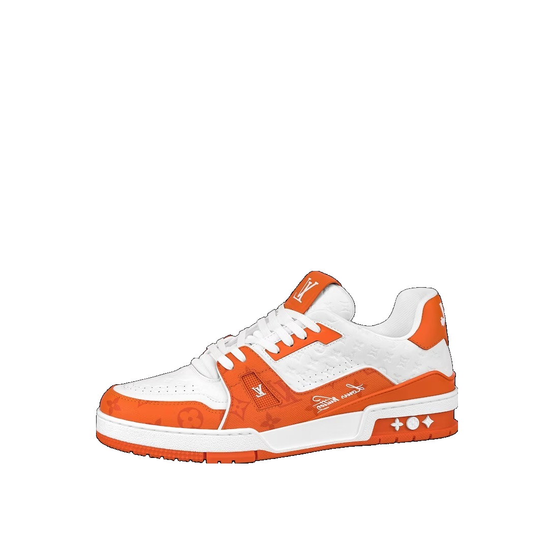 LOUIS VUITTON LV Trainers 'White Orange' 1ABOIS