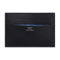 HERMES Epsom Calfskin Card Holder Regular Unisex Black