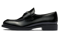 PRADA Triangle-logo Leather Loafers