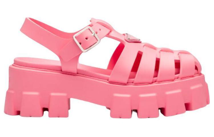 PRADA Monolith Roman Sandals Women's Begonia Pink