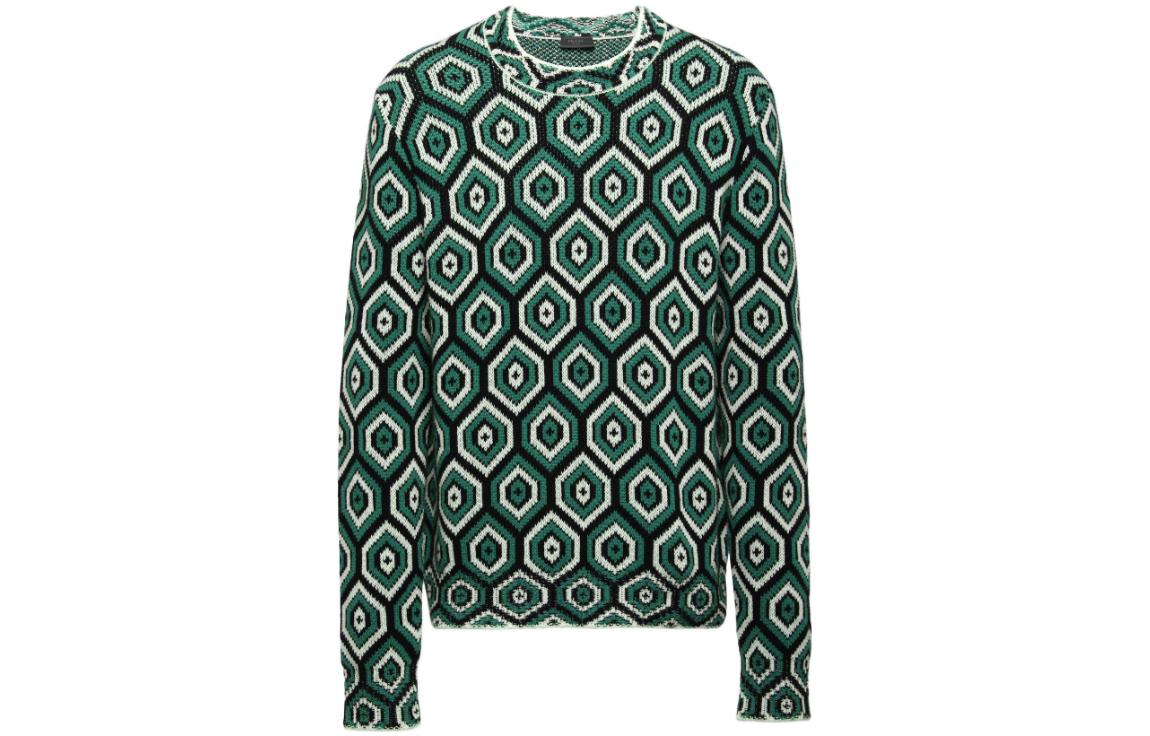 PRADA Cashmere Sweaters Men Grass Green