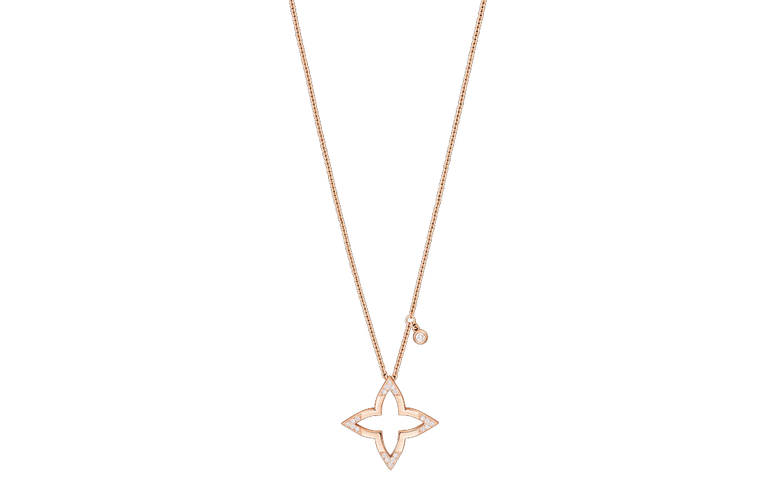 LOUIS VUITTON Ombre Blossom Pendant Pink Gold And Diamonds