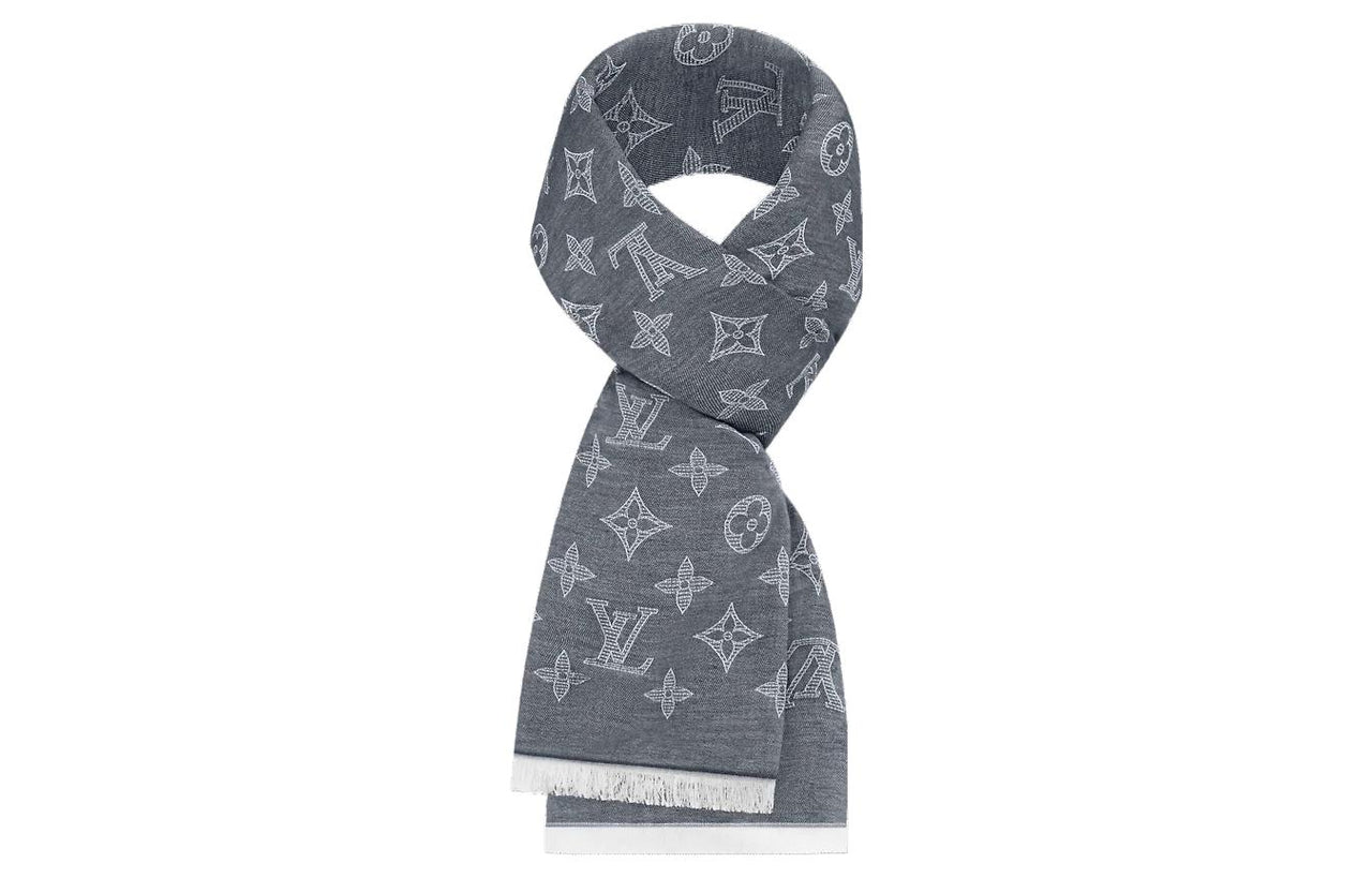 LOUIS VUITTON Knit Scarves Men's Blue