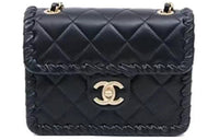 CHANEL Sheepskin Tofu Bag, Crossbody Bag, Shoulder Bag Small Size Women's Black