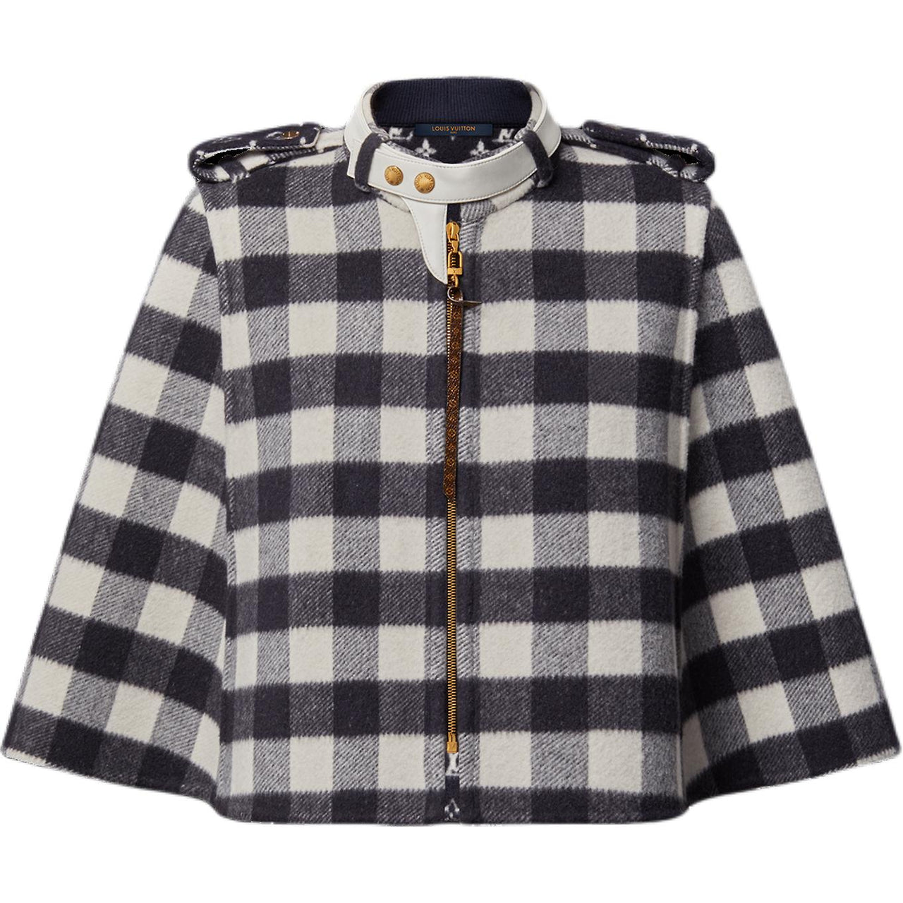 LOUIS VUITTON Double Face Check Cape