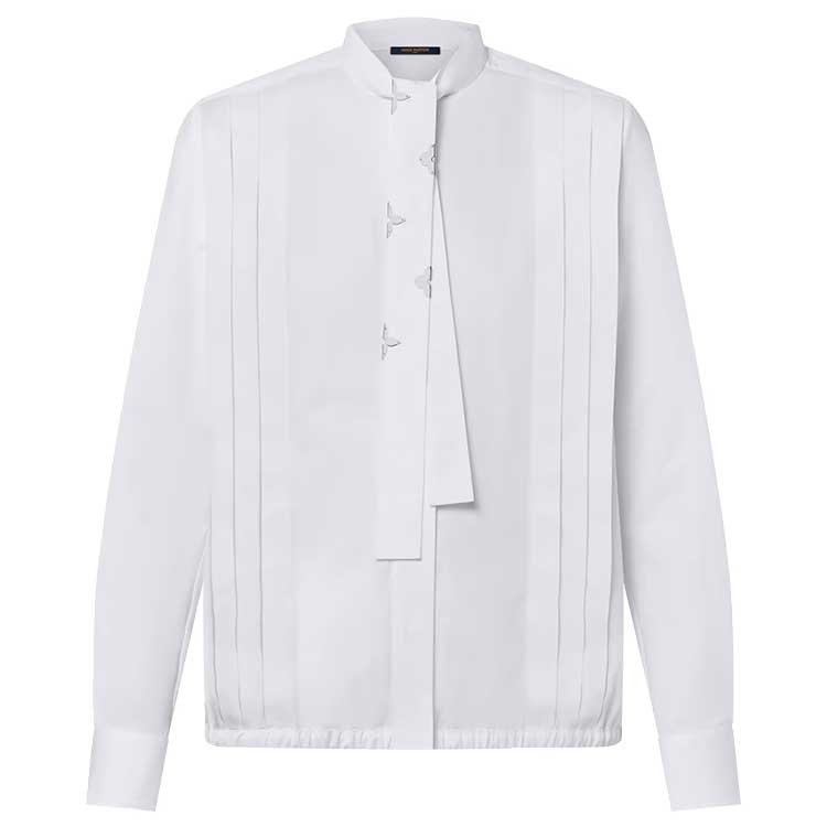 LOUIS VUITTON Pleat Detail Lavallière Blouse
