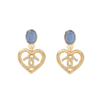 CHANEL Earrings Women's Gold