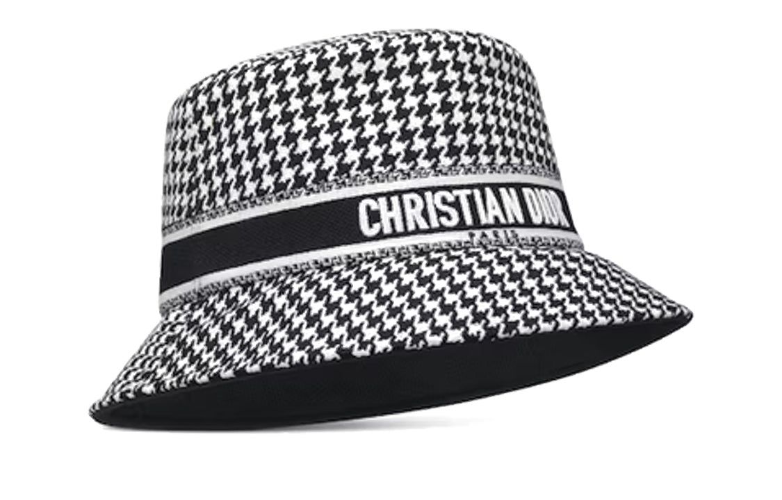 DIOR 2000s Houndstooth Bucket Hat