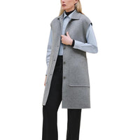 HERMES Coats Women's Gray