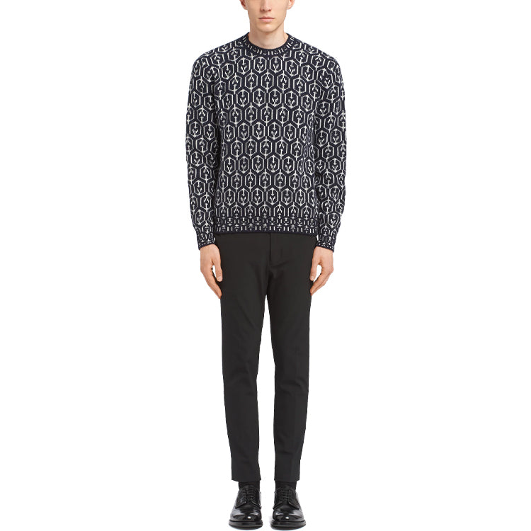 PRADA Cashmere Sweaters Men Marine Blue