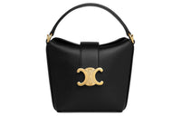 CELINE Triomphe Arc De Triomphe Calfskin Bucket Bag Handbag Shoulder Bag Crossbody Bag Mini Women's Black