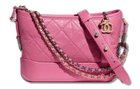 CHANEL Gabrielle Calfskin Hobo Bag Handbag Shoulder Bag Crossbody Bag Medium Size Women's Pink
