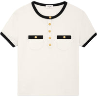 CELINE Regular T Shirt Women's Black White