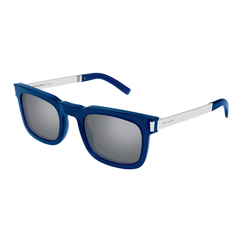 SAINT LAURENT Square Sunglasses Unisex Blue