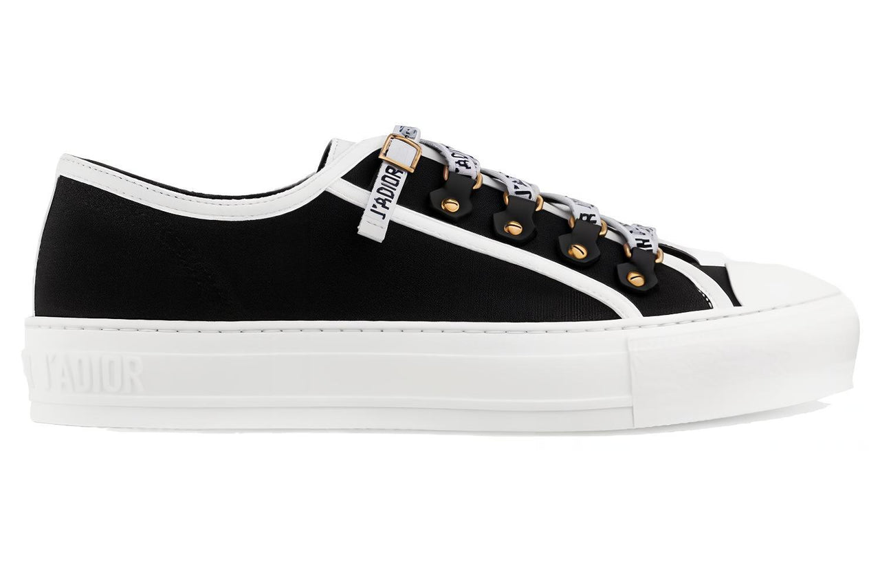 DIOR Walk'N'DIOR Low Top Black Canvas Women's