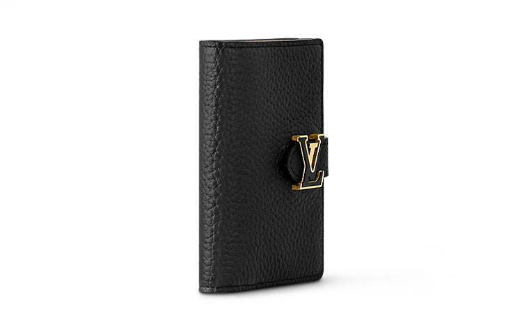 LOUIS VUITTON Taurillon Leather Wallet Women's Black
