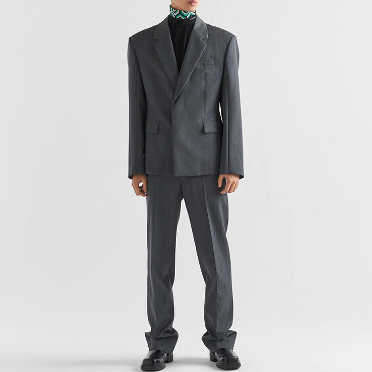 PRADA Business Suits Men Slate Gray
