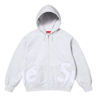 Supreme Big Logo Zip Up Hooded Sweatshirt 'Ash Grey' SS25SW46-ASH-GREY