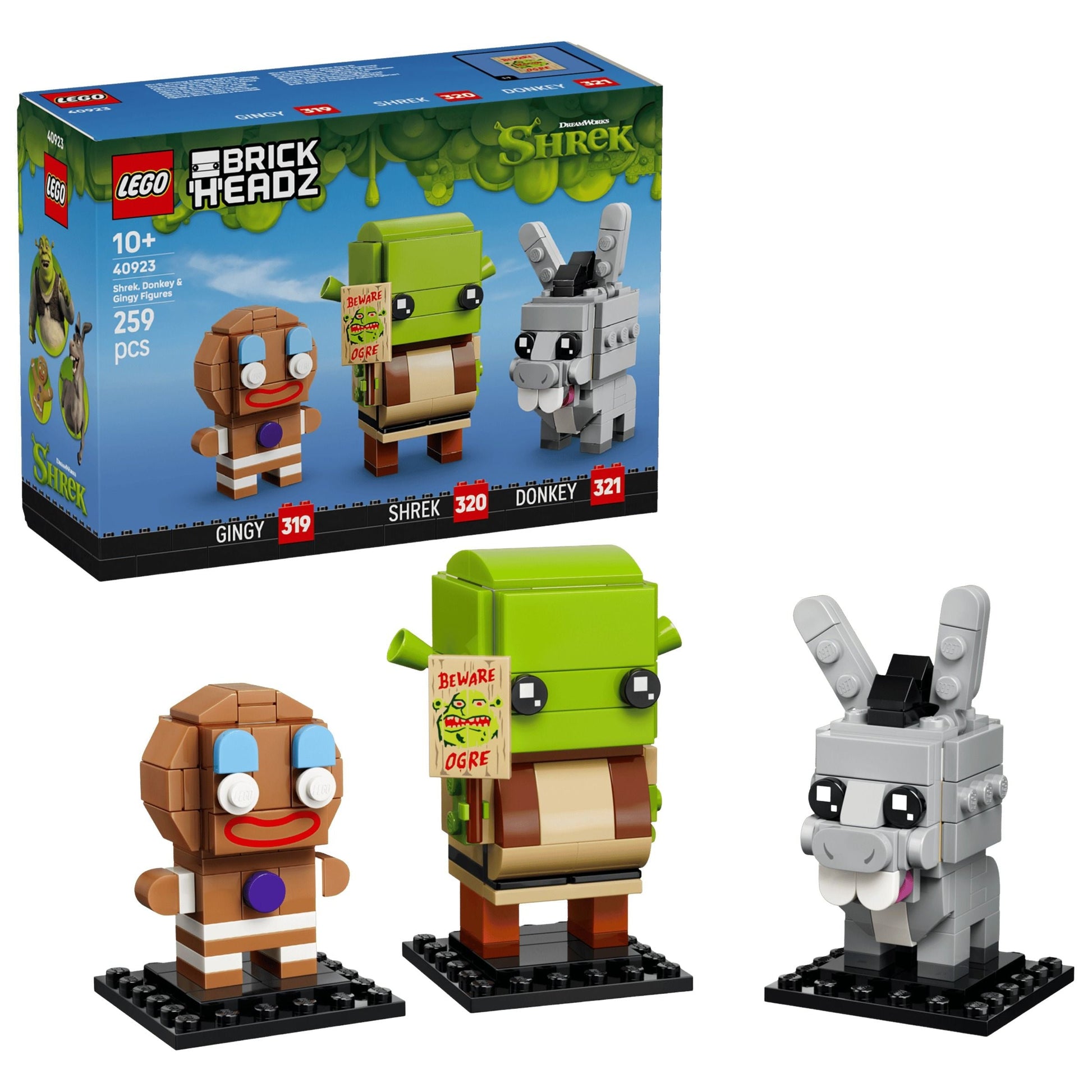 LEGO BrickHeadz Shrek Donkey & Gingy Figures 40923