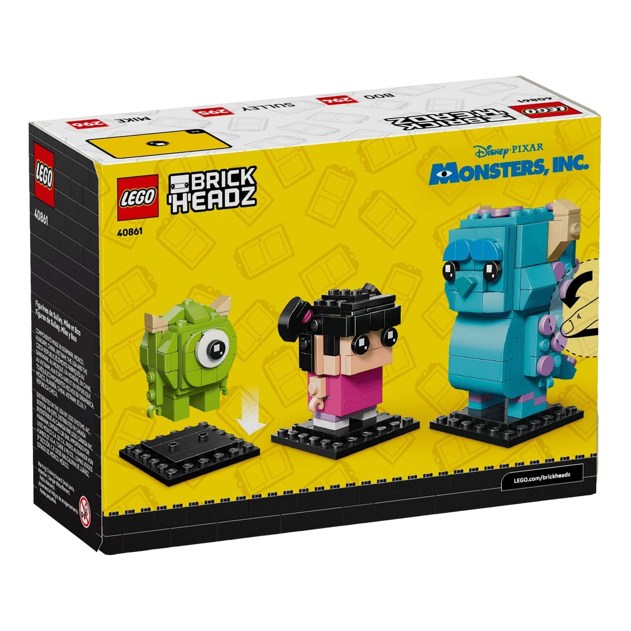 LEGO Sulley, Mike and Boo Figures 'Multi-Color' 40861