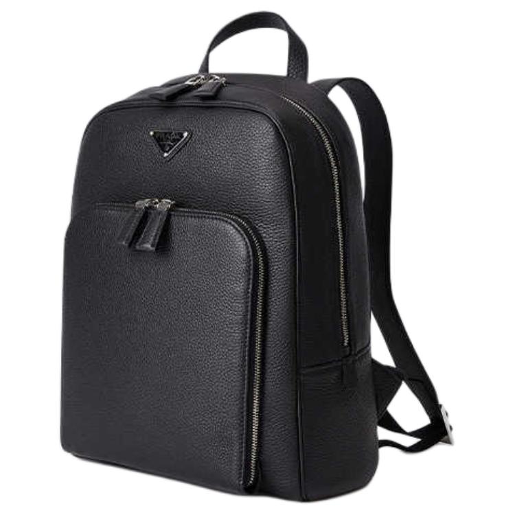 PRADA Cow Leather Backpack Men's Black