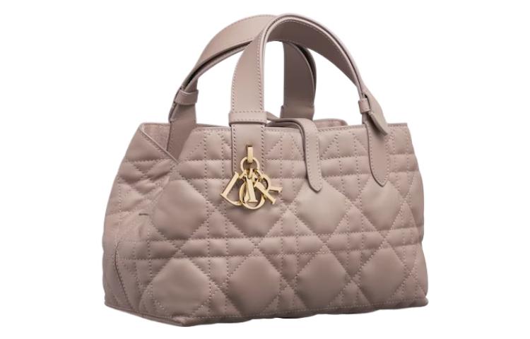 DIOR Cow Leather Native Bag, One Shoulder Handbag Small Size Women's Warm Taupe