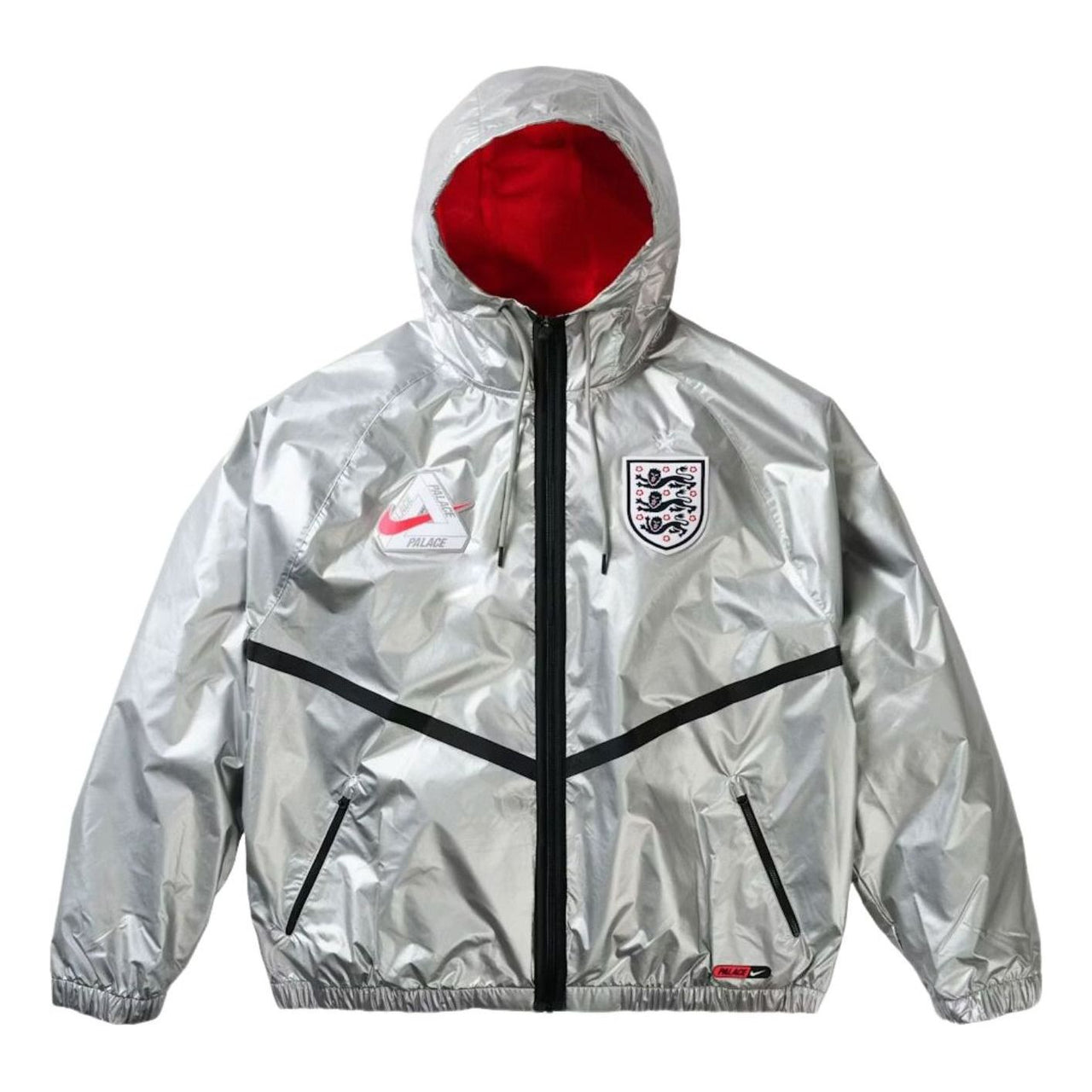 Nike x Palace x England Cryoshot Dri-Fit Academy Anthem Jacket 'Pewter Grey Bright Crimson Black' IH1610-052