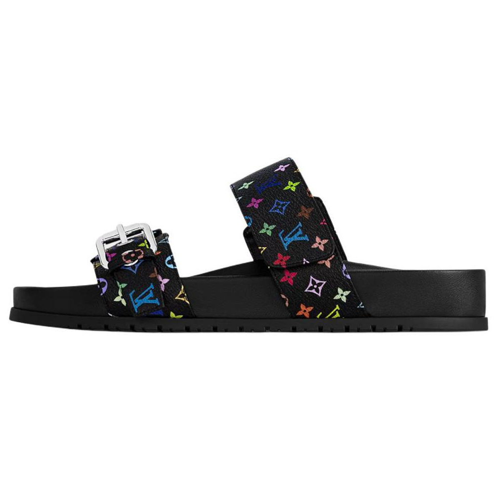 Takashi Murakami x LOUIS VUITTON Slide Slippers Women's Black