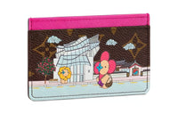 LOUIS VUITTON Coated Canvas Card Holder Women's Brown